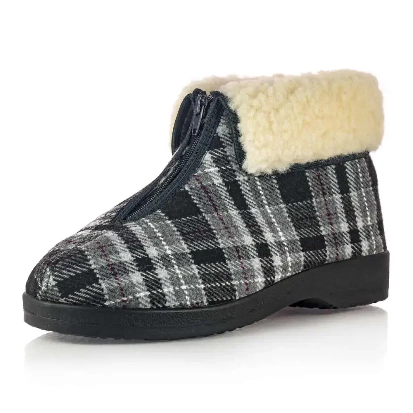 Pánske zateplené papuče Mjartan 8076-K93L sivé