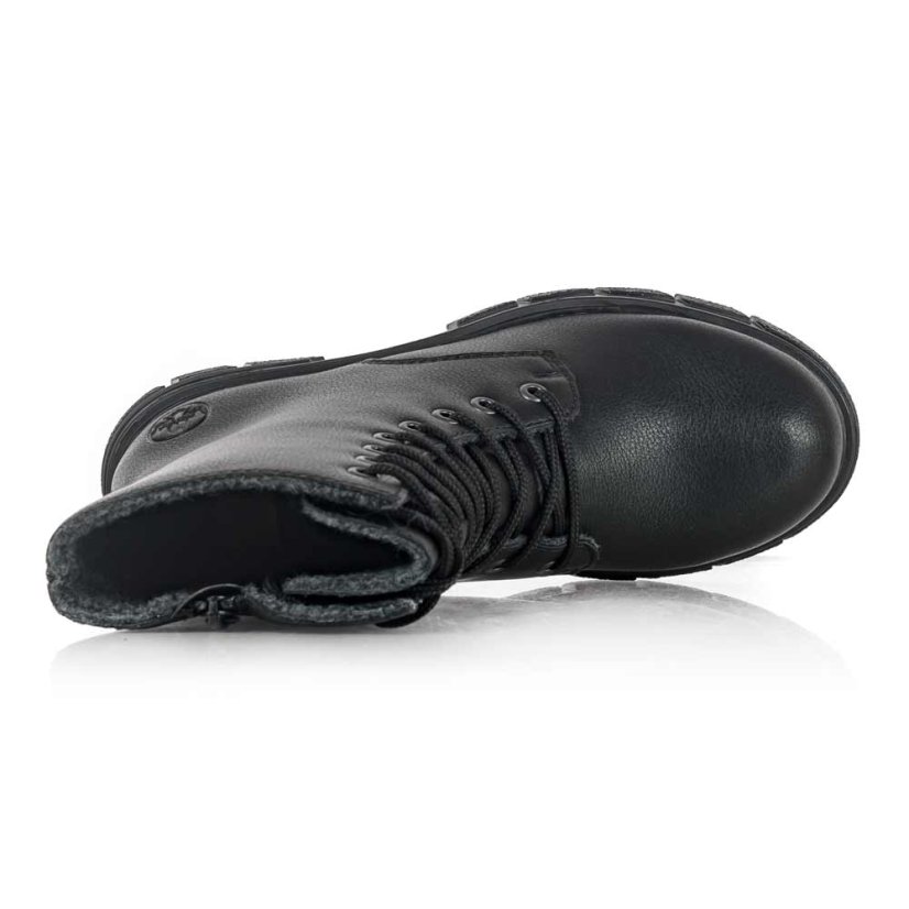 Dámske čierne kožené zimné čižmy Rieker Z9120-01
