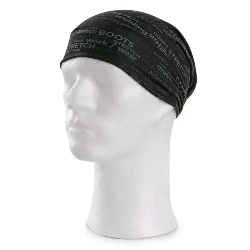 Multifunkčná šatka CXS DARREN potlač CXS logo čierna